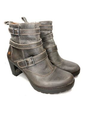 The ART Company Grey Leather Heeled Boots | 38